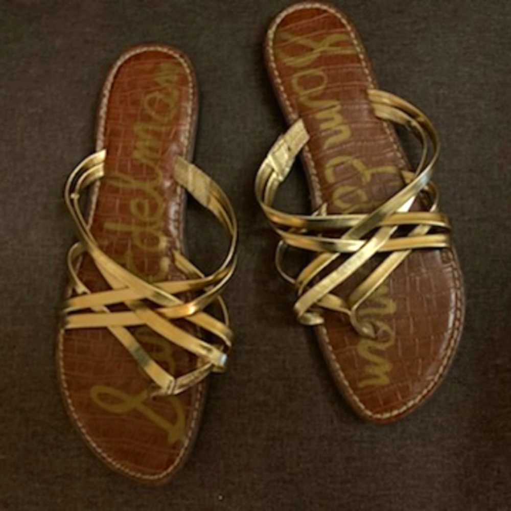 Sam Edelman gold sandals